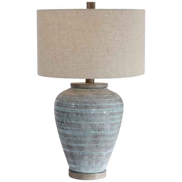 Pelia Light Aqua Table Lamp Hot on Sale