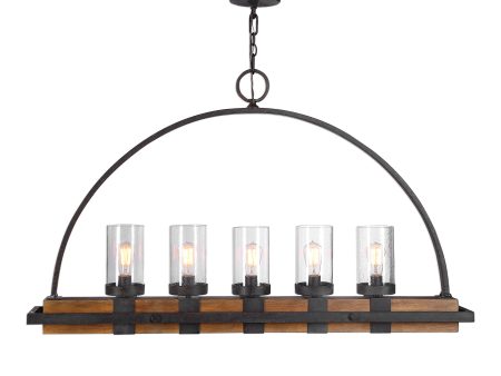 Atwood 5 Light Rustic Linear Chandelier Fashion