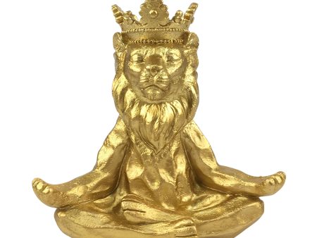 Resin 7  Yoga Lionw Crown, Gold Sale