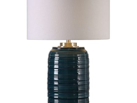 Delane Dark Teal Table Lamp Online now