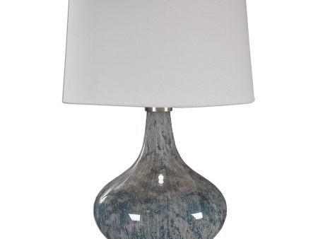 Celinda Blue Gray Glass Lamp For Discount