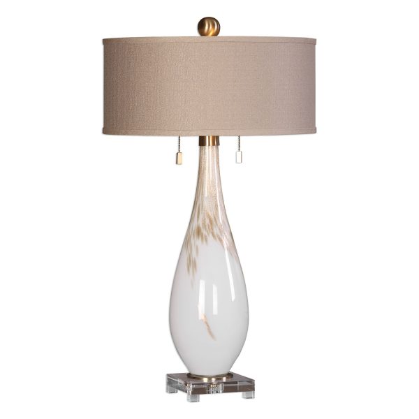 Cardoni White Glass Table Lamp Online now