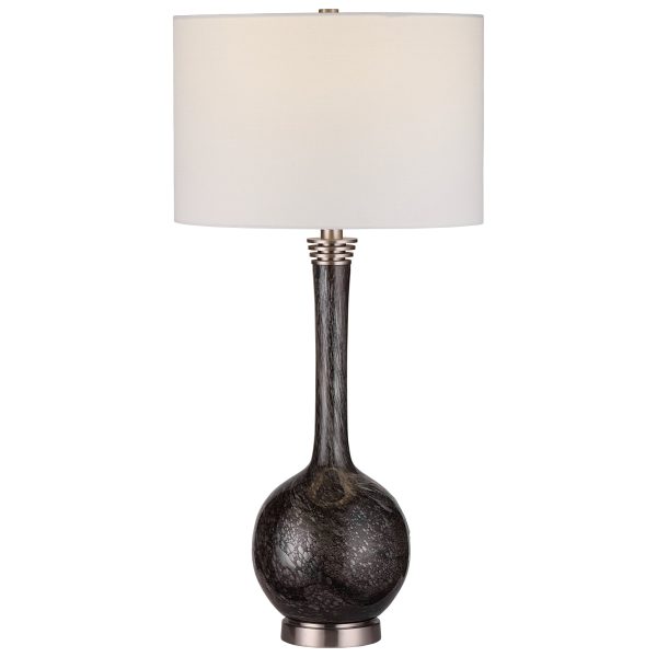 Cosmos Charcoal Glass Buffet Lamp Online now