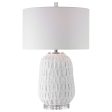 Caelina Textured White Table Lamp on Sale