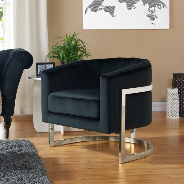 Tarra Accent Chair in Black For Discount