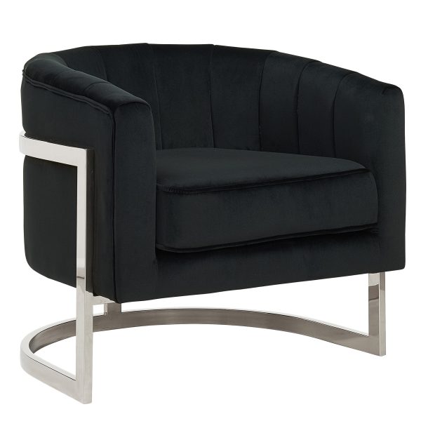 Tarra Accent Chair in Black For Discount