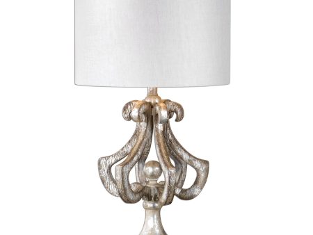 Vinadio Distressed Silver Table Lamp Hot on Sale