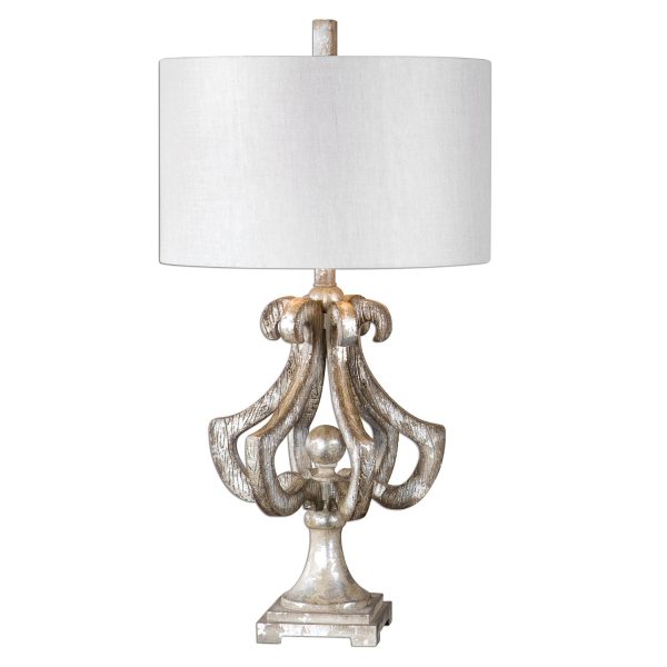 Vinadio Distressed Silver Table Lamp Hot on Sale