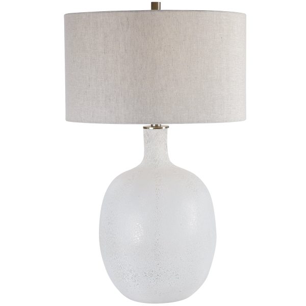 Whiteout Mottled Glass Table Lamp Cheap