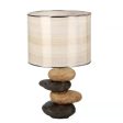 Polyresin 21.75  Stacked Rocklamp, Brown Supply