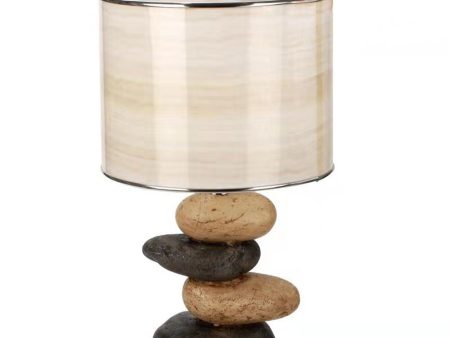 Polyresin 21.75  Stacked Rocklamp, Brown Supply