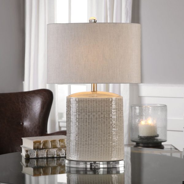 Modica Taupe Ceramic Lamp Online Hot Sale