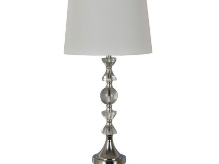 Crystal Lamp With Chrome Metal Base Online now