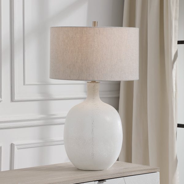 Whiteout Mottled Glass Table Lamp Cheap