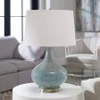 Celinda Blue Gray Glass Lamp For Discount