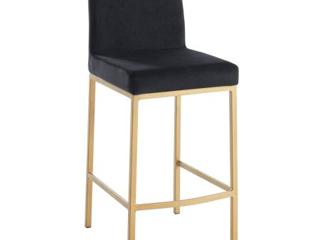 Diego-26  Counter Stool-Black Gold Leg Supply