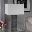 Sanderson Metallic Charcoal Table Lamp Supply