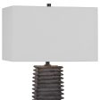 Sanderson Metallic Charcoal Table Lamp Supply