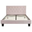 Jazelle-54  Platform Bed-Blush Fashion