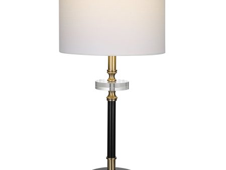 Maud Aged Black Table Lamp Cheap