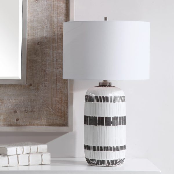 Granger Striped Table Lamp For Discount