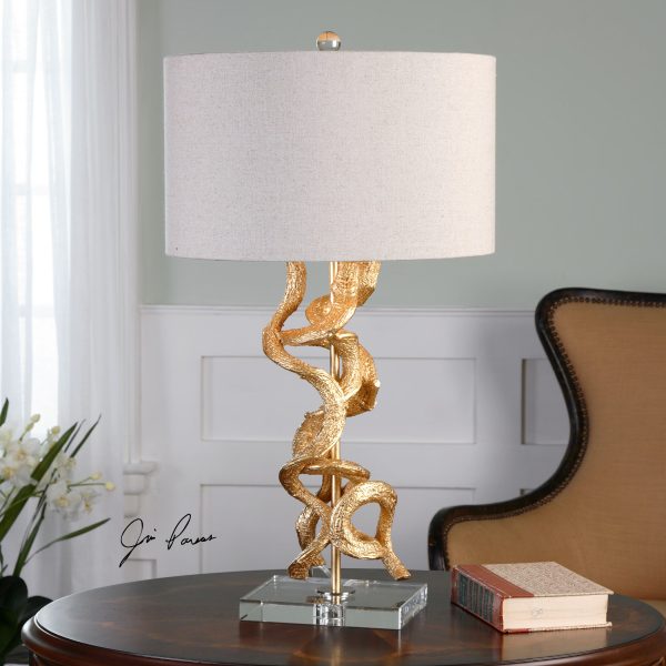 Twisted Vines Gold Table Lamp For Discount