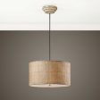 Dafina 3 Light Burlap Drum Pendant Supply