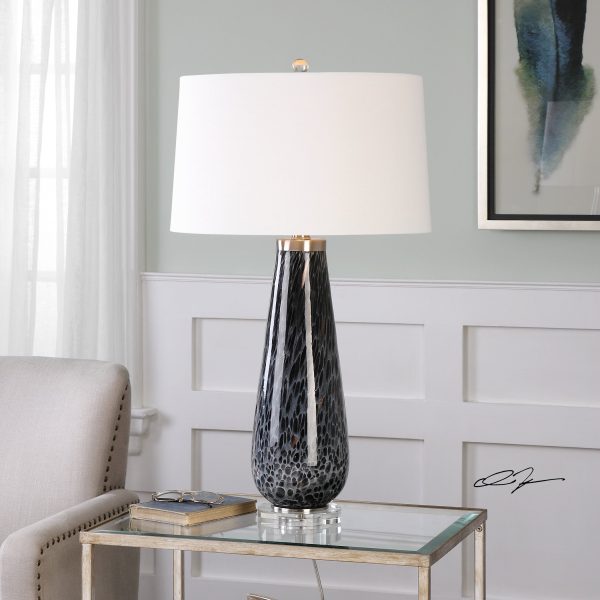 Marchiazza Dark Charcoal Table Lamp For Sale