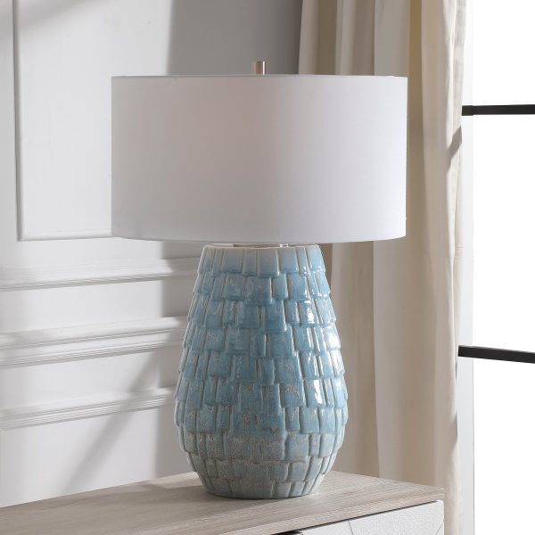 Talima Pastel Blue Table Lamp For Discount