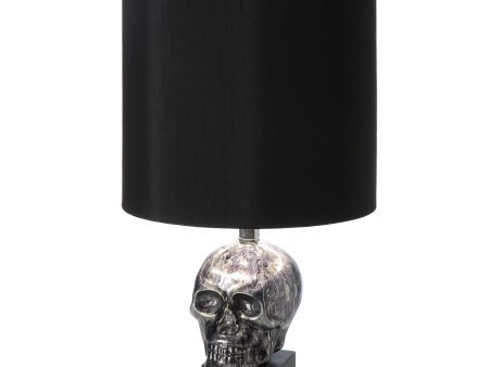 Black Skull Table Lamp, Set of 2 For Discount