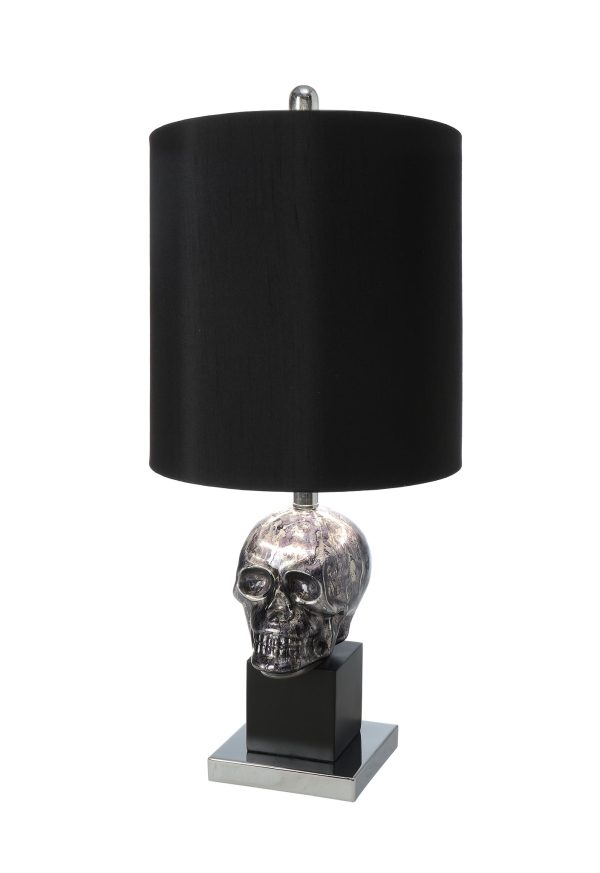 Black Skull Table Lamp, Set of 2 For Discount