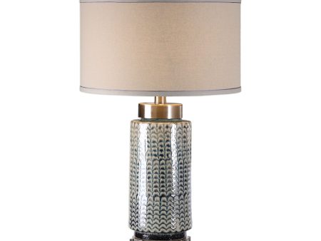 Vanora Cerulean Blue Table Lamp Cheap