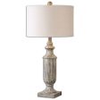 Agliano Aged Dark Pecan Lamp For Sale