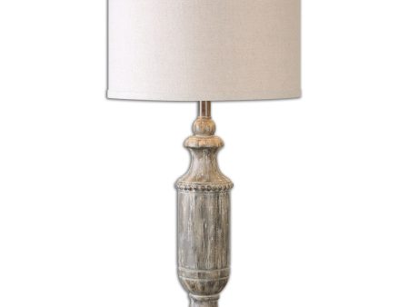 Agliano Aged Dark Pecan Lamp For Sale