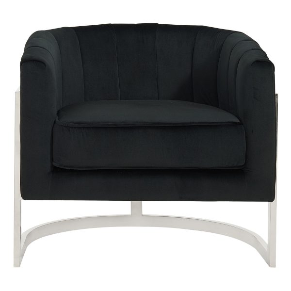 Tarra Accent Chair in Black For Discount