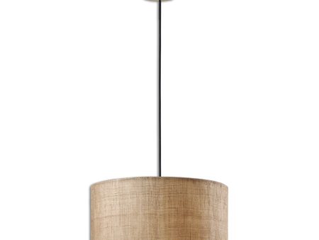 Dafina 3 Light Burlap Drum Pendant Supply