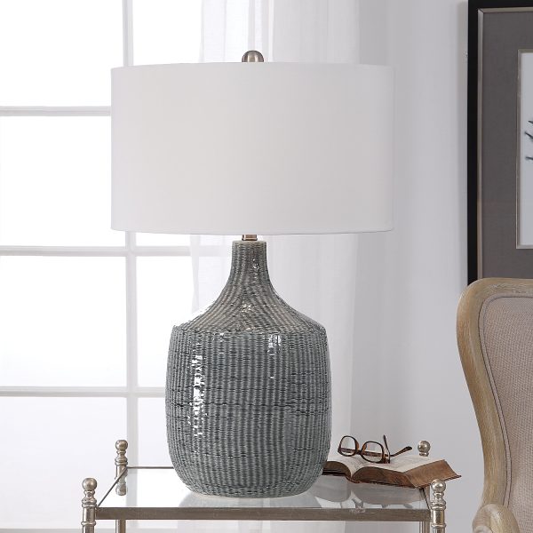 Felipe Distressed Gray Table Lamp Fashion