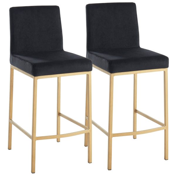 Diego-26  Counter Stool-Black Gold Leg Supply