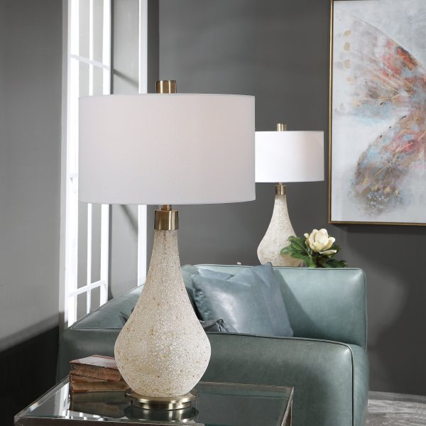 Chaya Textured Cream Table Lamp on Sale