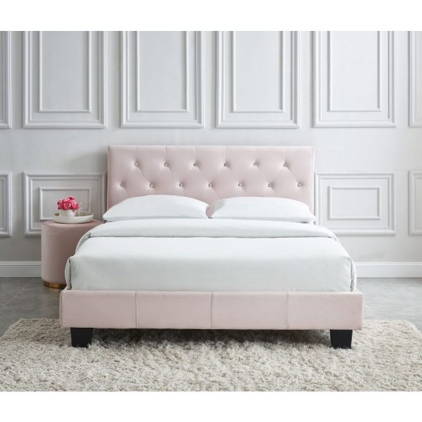 Jazelle-60  Platform Bed-Blush Fashion