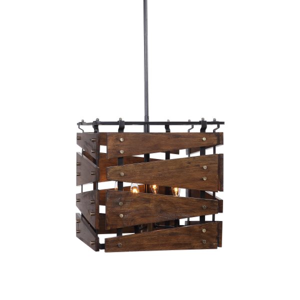 Augie 4 Light Industrial Pendant Online now