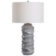 Waves Blue & White Table Lamp For Sale