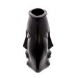 11  Metal Decorative Face Vase, Black For Cheap