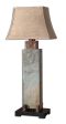 Tall Slate Table Lamp For Sale