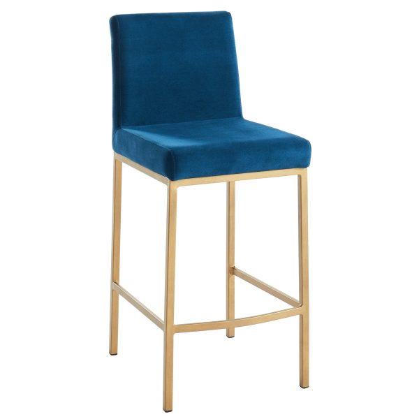 Diego-26  Counter Stool-Blue Gold Leg Fashion