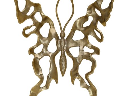 Metal Butterfly Champagne Large Online Sale