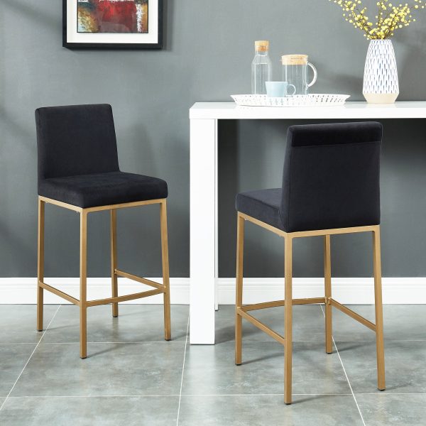 Diego-26  Counter Stool-Black Gold Leg Supply