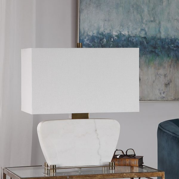 Genessy White Marble Table Lamp Online Sale