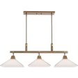 Brookdale Industrial 3 Light Linear Chandelier For Cheap