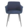 Ronda Arm Chair Blue-Set Of Two For Cheap